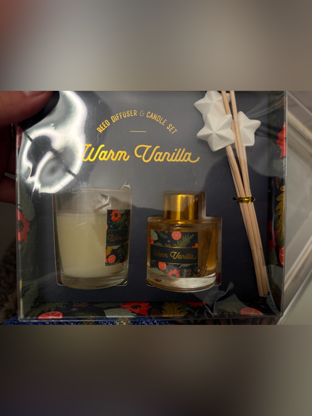 Warm Vanilla Reed Diffuser & Candle Set - Cream - Picture 2 of 4
